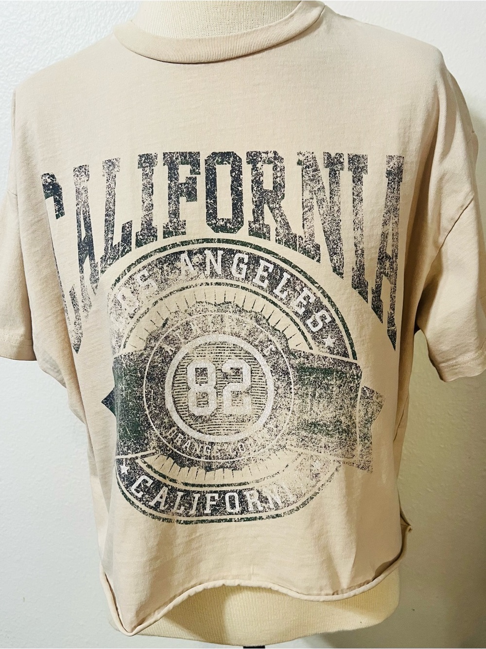 Forever 21 Beige Graphic California Tee